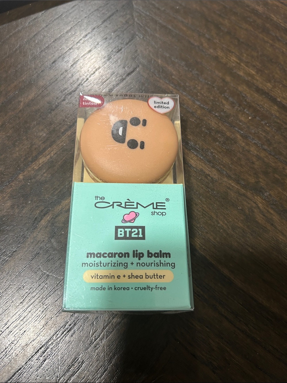 The Crème Shop BT21 Macaron Lip Balm - Peach Tint